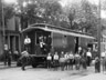 Group in front of trolley :: Click to see a larger version